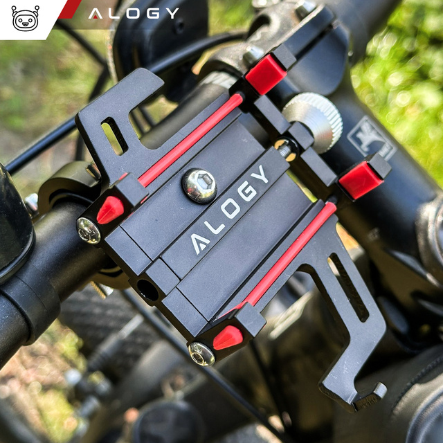 Držiak telefónu na telefón Alogy 55-95 mm pre skúter na bicykel čierny