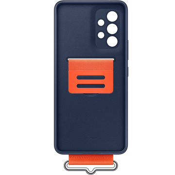 Originální pouzdro Samsung Silicone Cover Strap pro Samsung Galaxy A53 5G Navy Blue