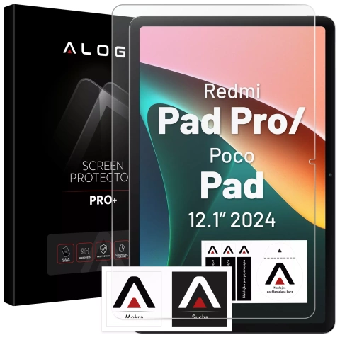 Gehärtetes Glas für Redmi Pad Pro / Poco Pad 12,1" 2024 Alogy Heavy Pro™️