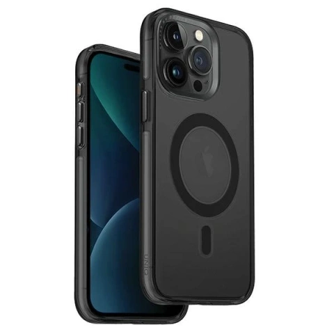 Etui do iPhone 15 Pro UNIQ Calio MagClick Charging Szare MagSafe