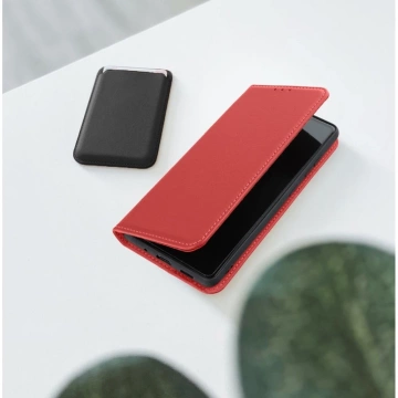 Kožené pouzdro SMART PRO s klopou a pouzdrem pro iPhone 15, vínové