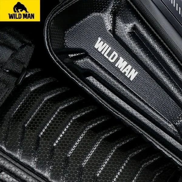 Wildman 1.2L Waterproof Bike Bag Black with Headphone Port