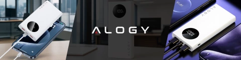 PowerBank Alogy TurboCharge 120W PD PowerDelivery швидка зарядка 10000mAh 2x USB-A 1x USB-C Білий