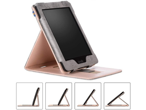 Kožené puzdro Alogy Slim pre Kindle Paperwhite 4 2018/2019 šedé