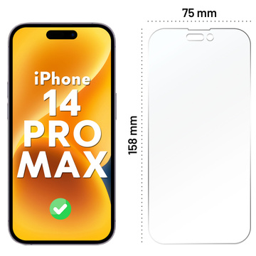 Гібридне скло для Apple iPhone 14 Pro Max на весь екран Захисне скло Alogy Flexi Full Glass 9H Shatterproof