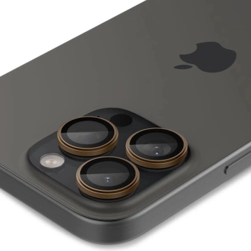 Spigen Optik Pro Glas.TR ”EZ FIT” Camera Protector 2-pack for iPhone 16 Pro / Pro Max Desert Titanium