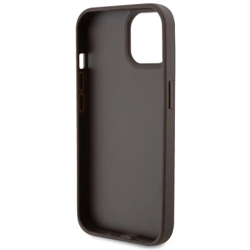 Чохол Guess GUHCP15SP4TDSCPW для iPhone 15 6.1" коричневий/коричневий Hardcase Crossbody 4G Metal Logo