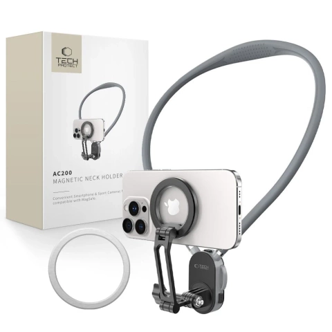 Uchwyt na Szyję Tech-Protect AC200 MagSafe GoPro DJI Crayon Grey