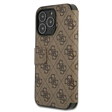Etui Guess GUBKP13X4GMGBR do Apple iPhone 13 Pro Max 6,7" brązowy/hnedá kniha 4G Big Metal Logo
