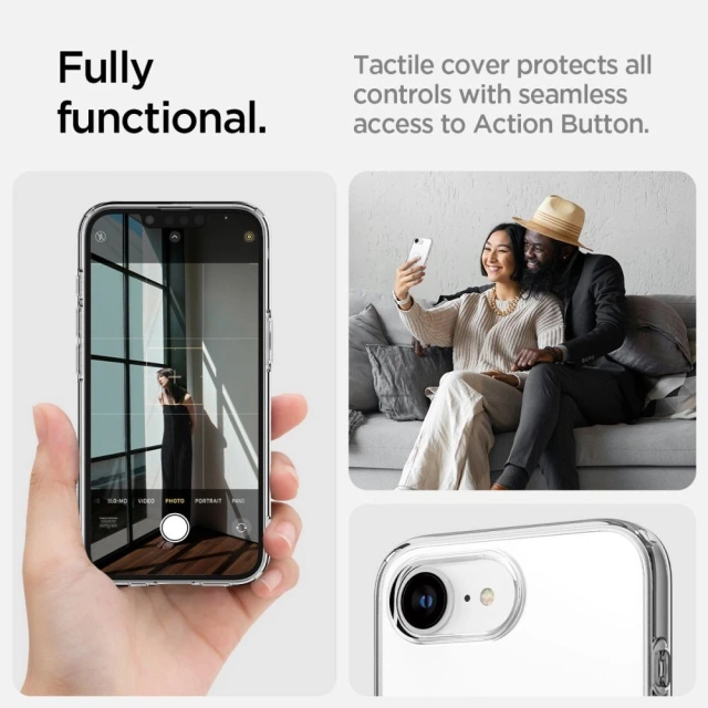 Etui do iPhone 16e Spigen Liquid Crystal Mag MagSafe Clear