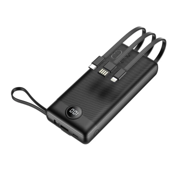 Powerbank Externá batéria (POWER BANK) VEGER C20 - 20 000mAh (Micro Type C Lightning 8-pin) čierna W2047
