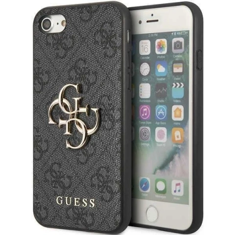 Guess phone case for iPhone 7/8/SE 2020 / SE 2022 grey/grey hardcase 4G Big Metal Logo