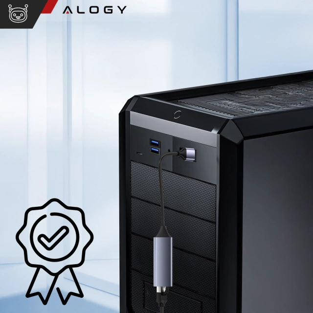 Адаптер USB до Ethernet Alogy Network Card LAN RJ45 GIGABIT 1000MBPS Black