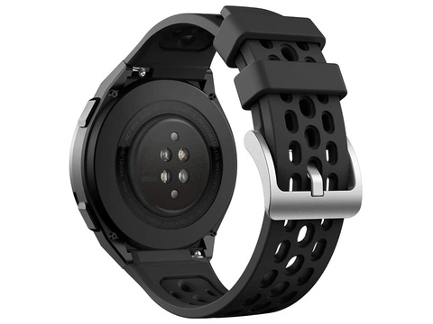 Rubber Alogy soft band universal sport strap for smartwatch 22mm Black