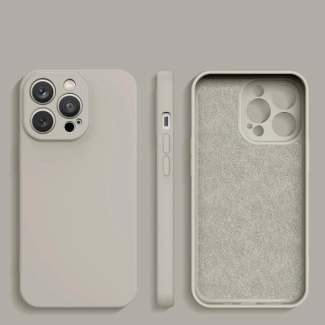 Silikonový obal pro Samsung Galaxy A14/A14 5G silikonový kryt béžový