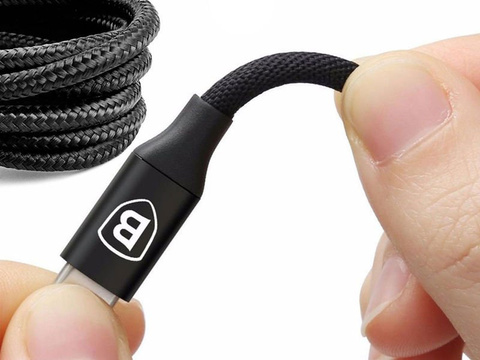 Kábel 50 cm Baseus Cafule USB-C 3A sivo čierny