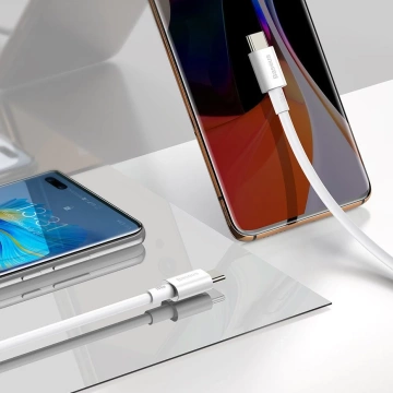 Кабель Baseus Superior USB Type C - USB Type C кабель швидкої зарядки Quick Charge / Power Delivery / FCP 100W 5A 20V 1m білий (CATYS-B02)