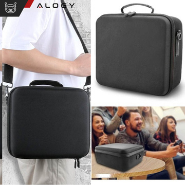 Case Suitcase Suitcase Bag for Nintendo Switch OLED Accessories 21 Games Alogy Waterproof with Strap Black