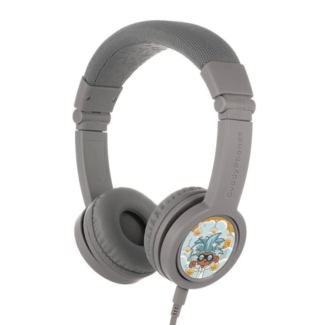 Дитячі дротові навушники BuddyPhones Explore Plus (сірі)