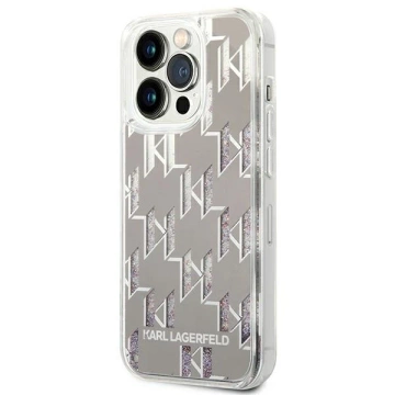 Etui Karl Lagerfeld KLHCP14XLMNMS до iPhone 14 Pro Max 6,7" hardcase Liquid Glitter Monogram srebrny/silver