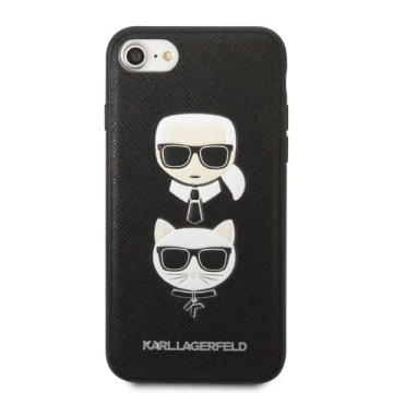 Pevné puzdro Etui Karl Lagerfeld KLHCI8SAKICKCBK na iPhone 7/8 / SE 2020 / SE 2022 Saffiano Karl