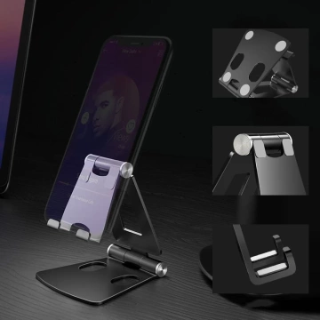 Z16 універсальна підставка-тримач для смартфона срібляста