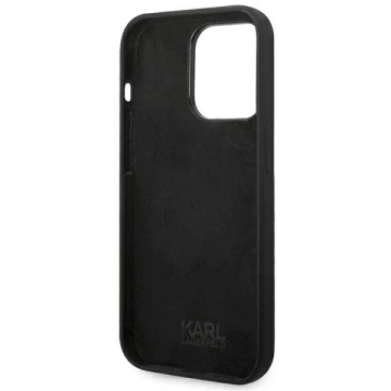 Etui Karl Lagerfeld KLHCP14XSLCTBK pro iPhone 14 Pro Max 6,7" pevný obal Silikonové tělo Choupette černé/černé