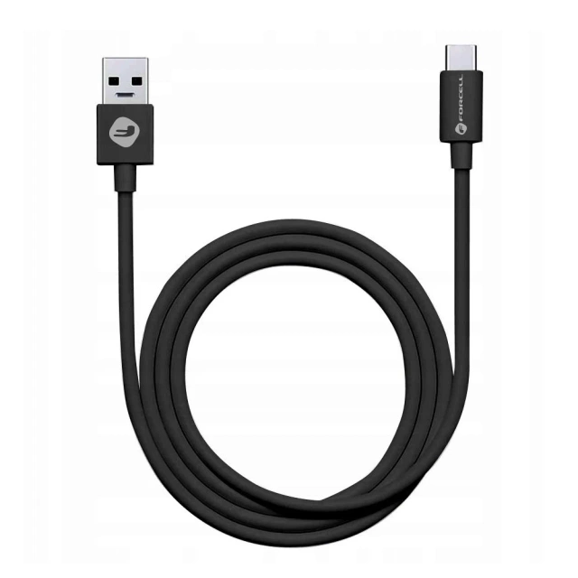 Kabel USB-A na USB-C Forcell 3.0 QC 3A 1m TPE Fast Tube, černý