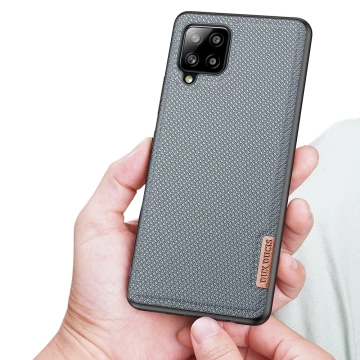 Dux Ducis Fino case cover covered with nylon material for Samsung Galaxy A42 5G gray
