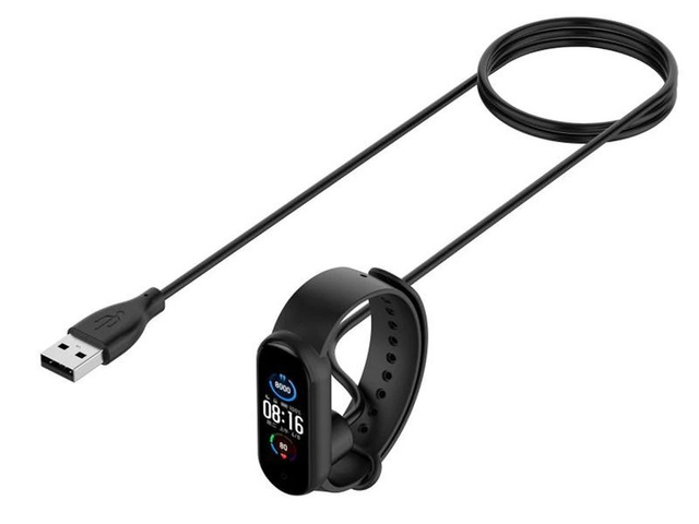 Alogy nabíjací USB kábel pre Xiaomi Mi Band 5 Global black