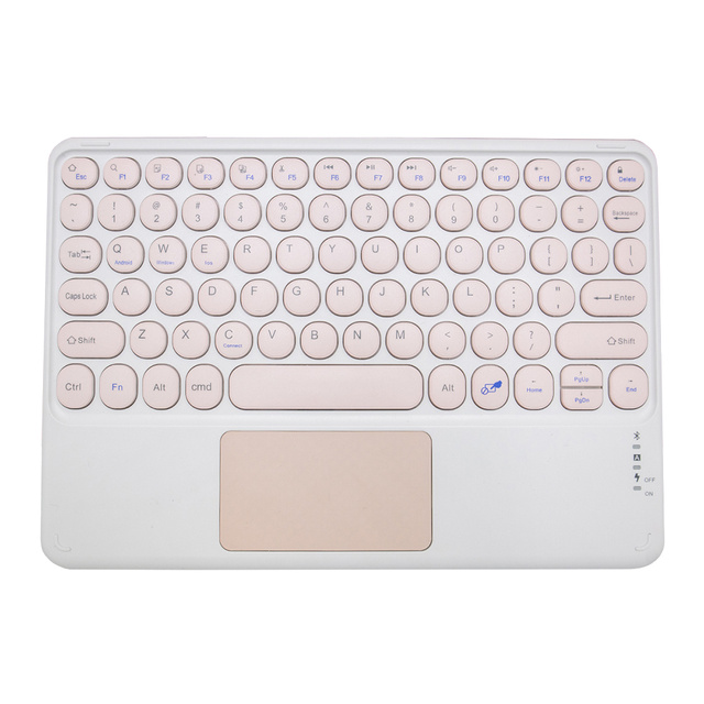Magnetic Alogy Bluetooth-Tastatur-Federmäppchen für Apple iPad 10.2 2019/2020/2021 7/8 / 9Gen Pink