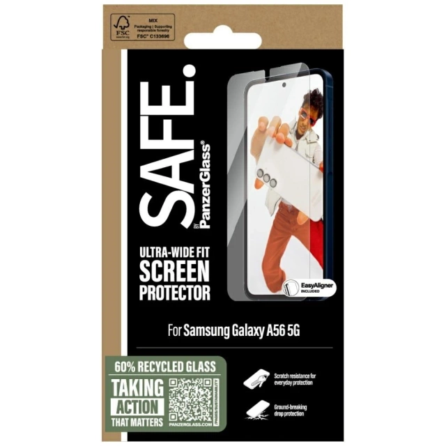 Tvrdené sklo pre Samsung Galaxy A56 5G PanzerGlass SAFE BY SCREEN