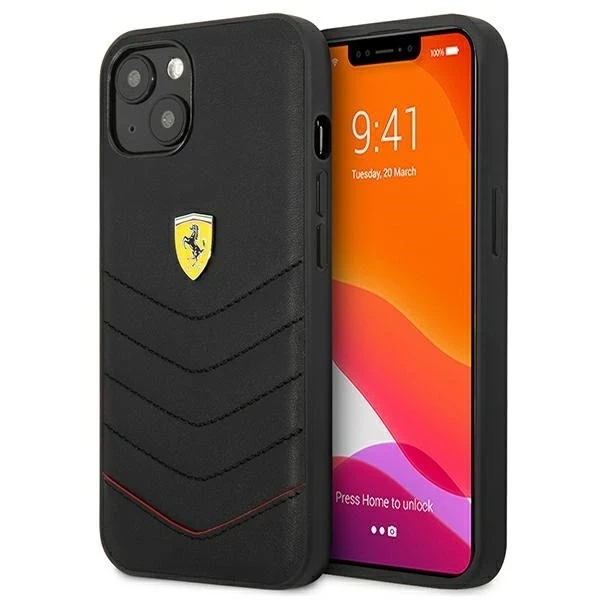 Чохол для телефону Ferrari iPhone 13 mini 5.4" black/black hardcase Off Track Quilted