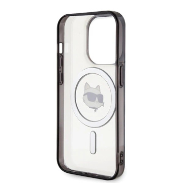 Etui Karl Lagerfeld KLHMP15LHCHNOTK для iPhone 15 Pro 6.1" прозорий твердий чохол IML Choupette`s Head MagSafe