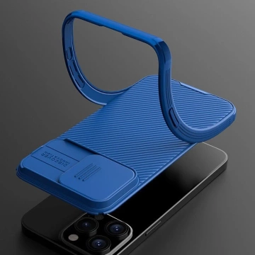 Magnetické puzdro Nillkin CamShield Pro pre iPhone 15 Pro s ochranou fotoaparátu – zelené