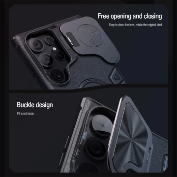Puzdro Nillkin CamShield Armor Prop Case pre Samsung Galaxy S24 Ultra - čierne