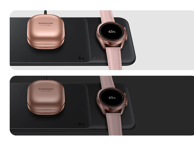 Оригінальний індукційний зарядний пристрій Samsung 3в1 Qi EP-P6300TBEGEU Trio 25W