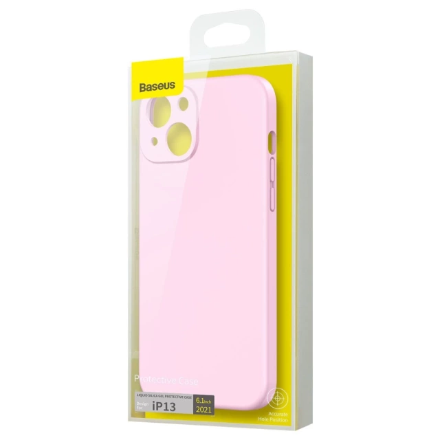 Baseus Liquid Gel Case silicone cover for iPhone 13 pink (ARYT000904)