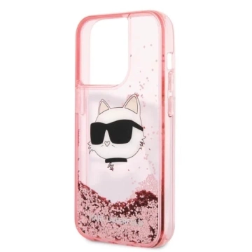 Etui Etui Karl Lagerfeld KLHCP14LLNCHCP pro iPhone 14 Pro 6,1" pevné pouzdro Glitter Choupette Head