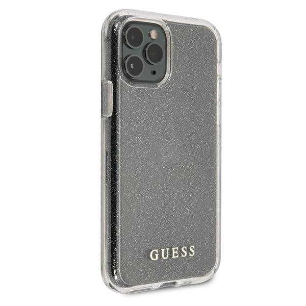Guess GUHCN65PCGLSI iPhone 11 Pro Max srebrny/silver Hard Case Glitter
