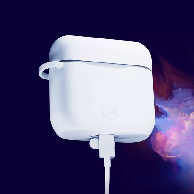 Etui 3mk Silikon AirPods Hülle Weiß für Apple AirPods 2. Generation