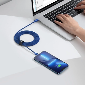 Baseus Crystal Shine Series kabel USB kabel pro rychlé nabíjení a přenos dat USB Typ C - USB Typ C 100W 2m modrý (CAJY000703)