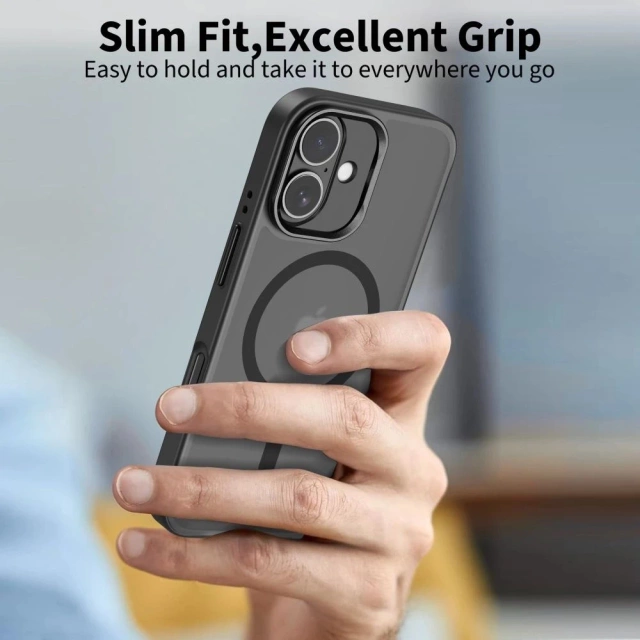 Etui Tech-Protect MagStand MagSafe do iPhone 17, czarny mat