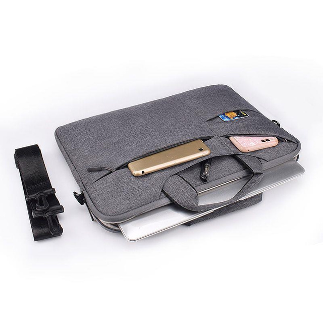 PocketBag shoulder bag for 14" laptop for MacBook Air Dark Grey
