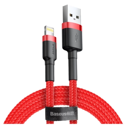 Baseus Cafule Lightning 2.4A nylon cable 50cm Red