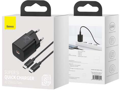 Baseus USB-C PD 25W nabíjecí kabel pro USB-C černý