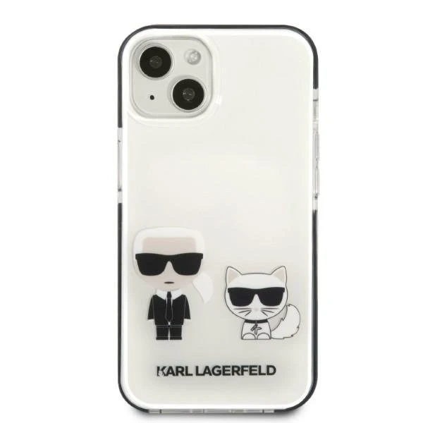 Ochranné pouzdro na telefon Karl Lagerfeld KLHCP13STPEKCW pro Apple iPhone 13 Mini 5,4" pevný obal bílý/bílý Karl