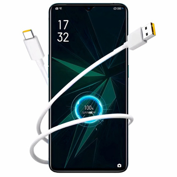 Oppo DL136 Supervooc Super rychlý kabel USB na USB-C typu C 65W 1m bílý