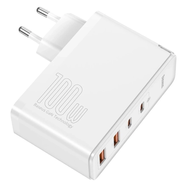 Baseus GaN2 Pro Schnellladegerät 100W USB / USB Type C Quick Charge 4 Power Delivery weiß (CCGAN2P-L02)