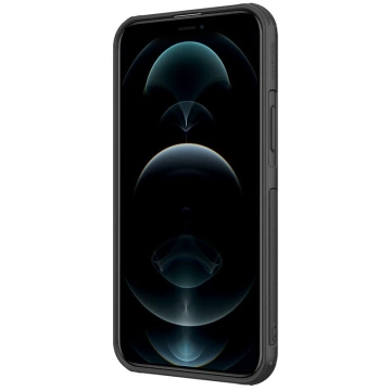 Nillkin Cyclops Case Strapazierfähige Hülle mit Kameraabdeckung und faltbarem Ständer für iPhone 13 Pro schwarz